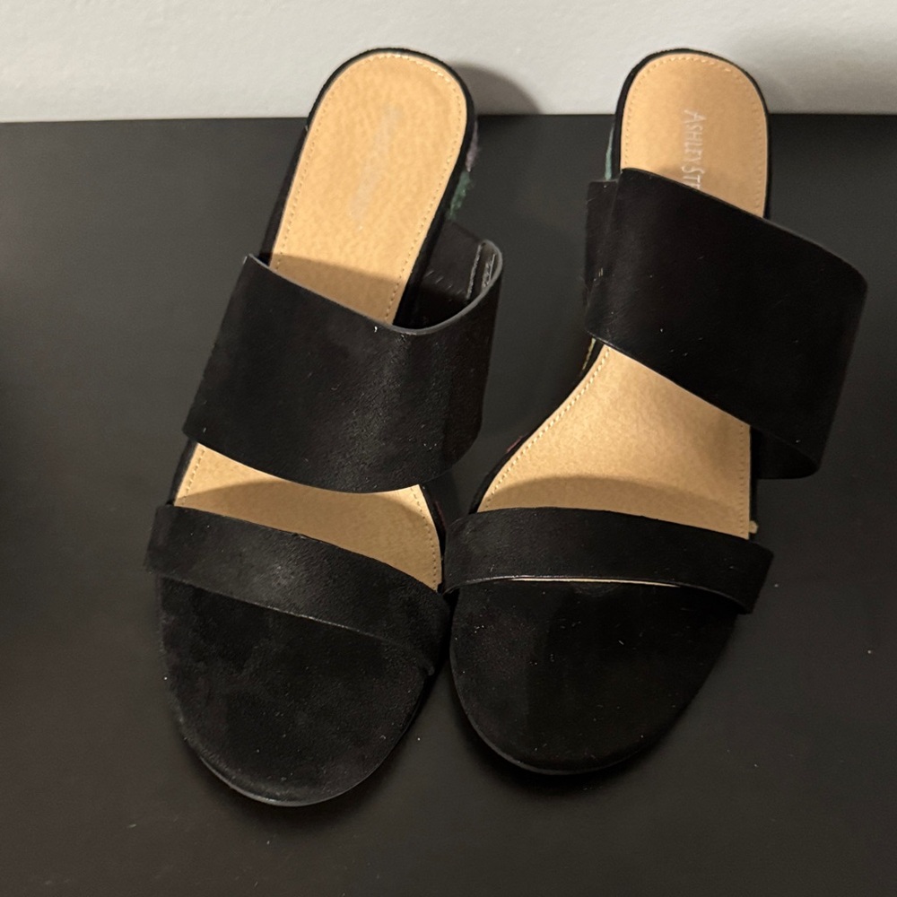 Ashley Stewart Black Mules